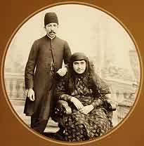 Хасан Мустафа-аль-Малек, один из секретарей Насреддин-шаха с женой